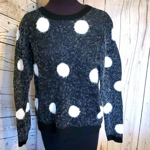For The Republic eyelash sweater polka dots Medium